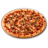 Tomatensaus, kaas en doner.