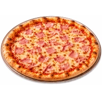 Kinderpizza met mozarella en ham