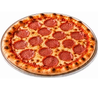 Kinderpizza met mozarella en salami