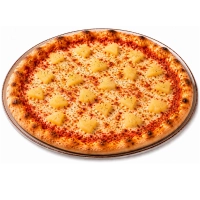 Kinderpizza met mozarella en ananas