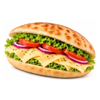 Pita broodje met kaas.